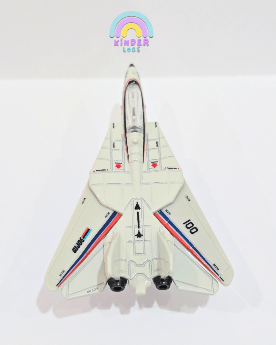 Premium Hot Wheels GI Joe Plane - Combat Jet Skystriker Grumman F - 14 Tomcat (Uncarded) - Kinder Logs