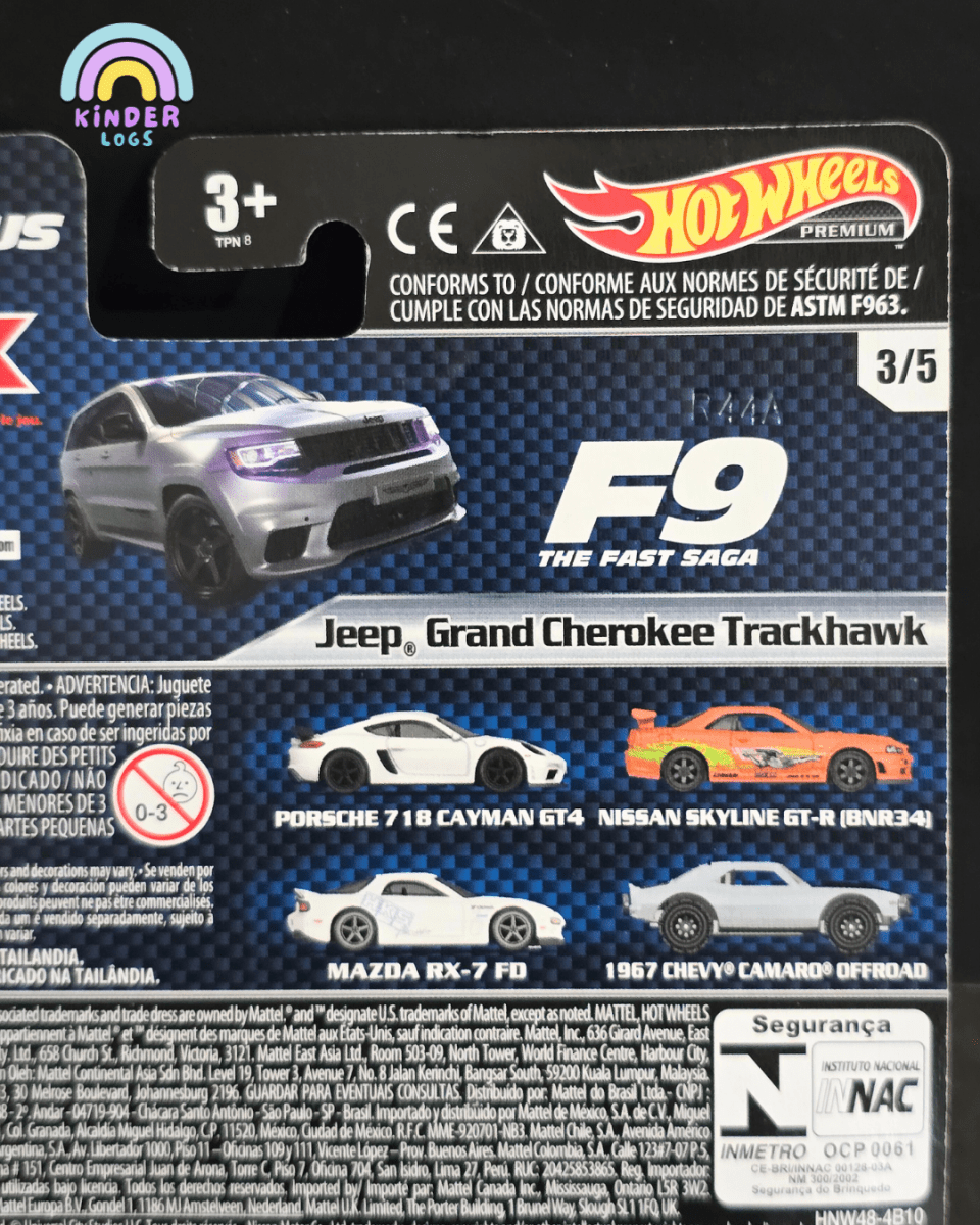Premium Hot Wheels Jeep Grand Cherokee Trackhawk (Imported) - Kinder Logs