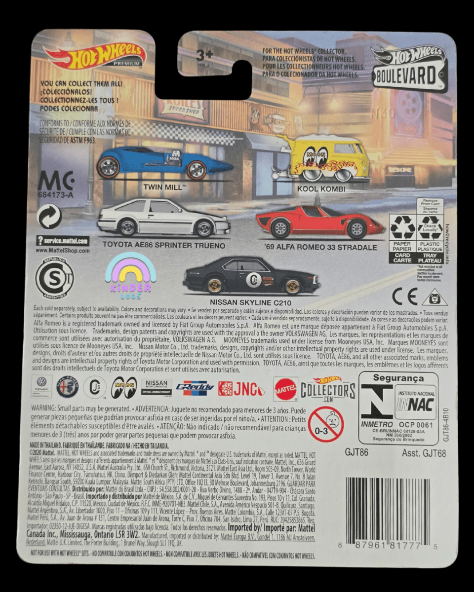 Premium Hot Wheels Kool Kombi Moon Eyes Edition - Kinder Logs