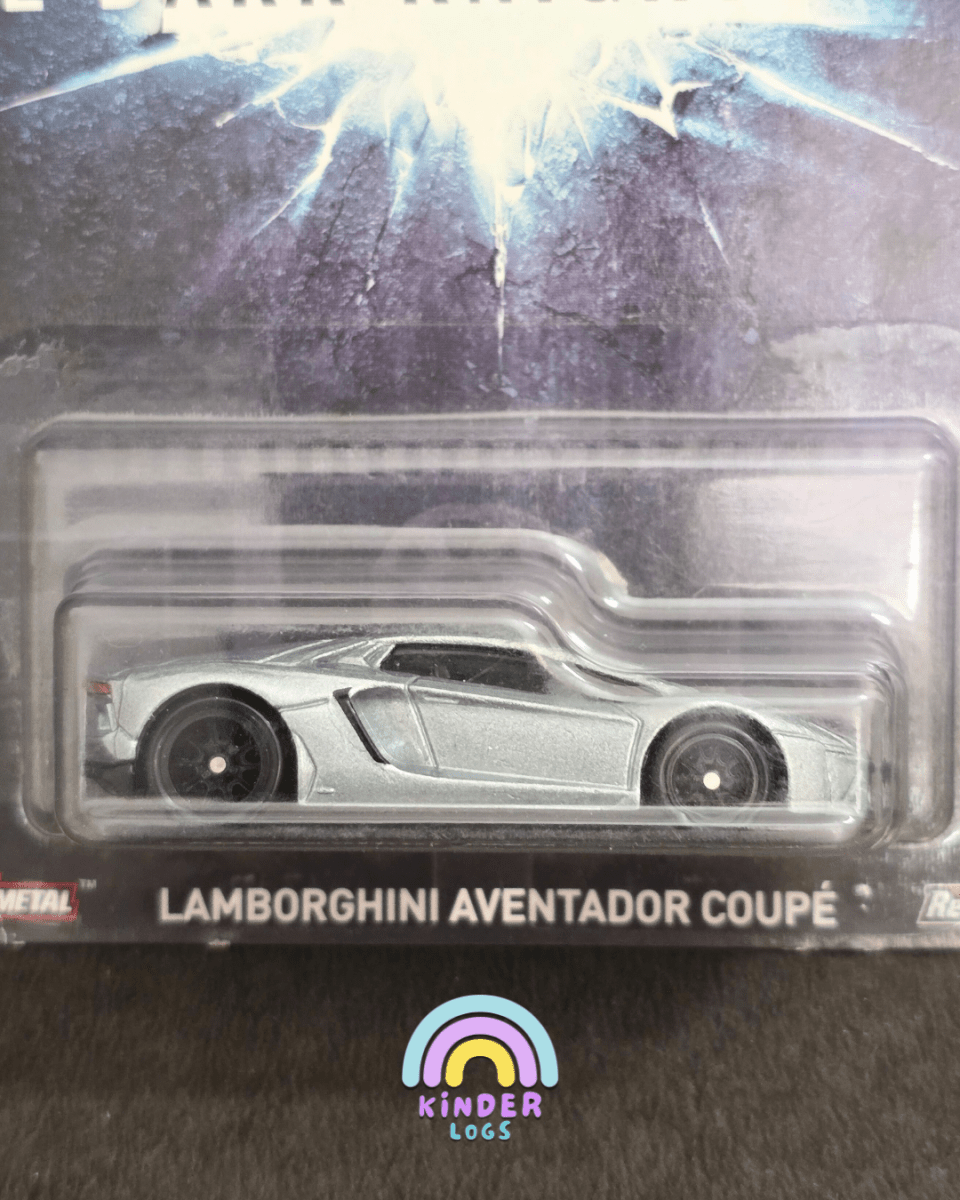 Premium Hot Wheels Lamborghini Aventador - Batman The Dark Knight Rises - Kinder Logs