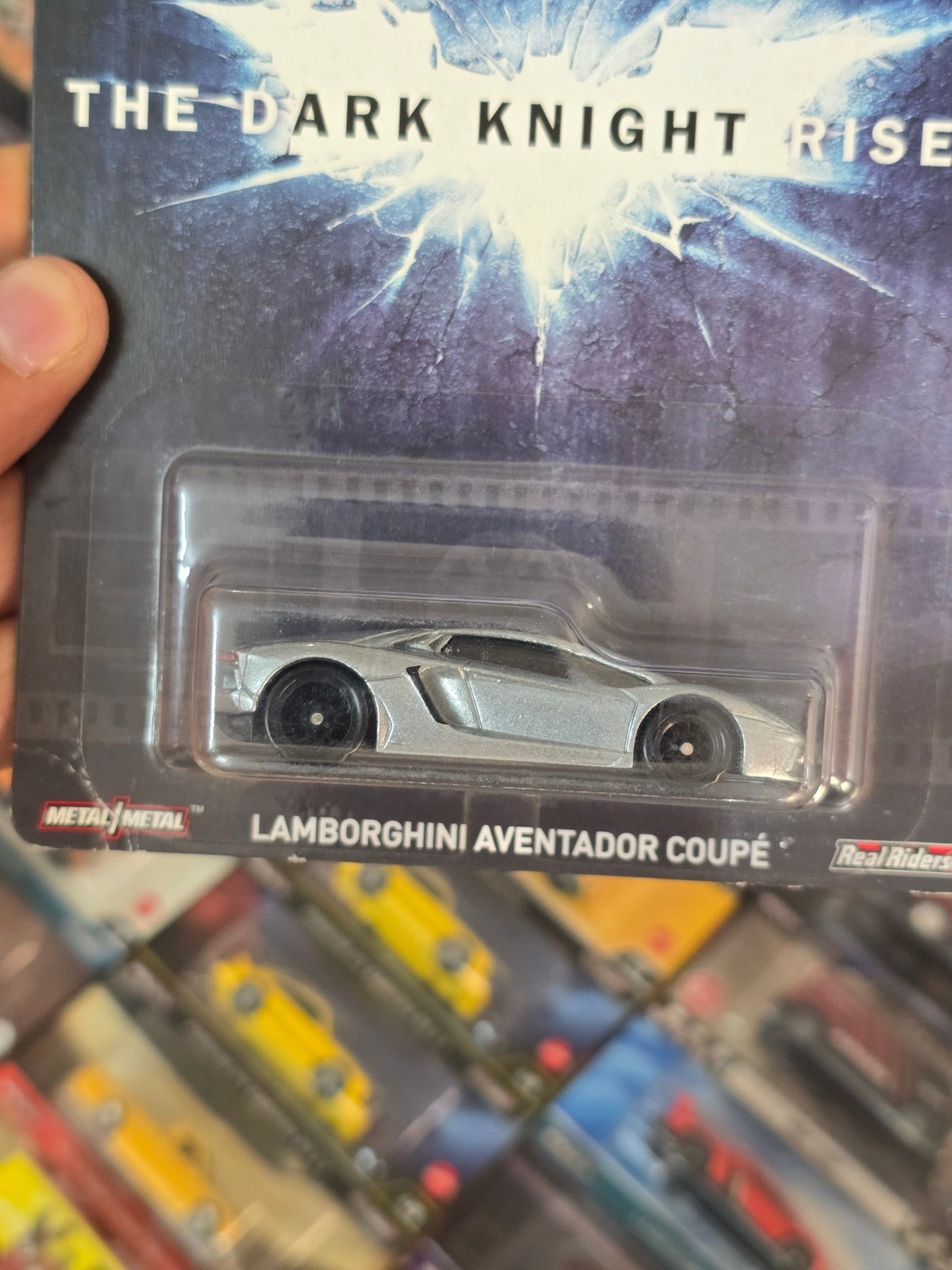 Premium Hot Wheels Lamborghini Aventador - Batman The Dark Knight Rises - Kinder Logs
