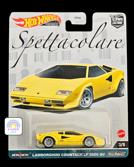 Premium Hot Wheels Lamborghini Countach LP 5000 QV (Blister Cracked) - Kinder Logs