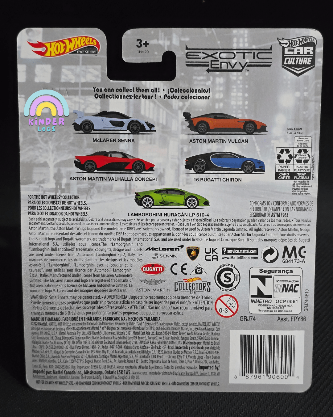 Premium Hot Wheels Lamborghini Huracan LP 610 - 4 (Imported) - Kinder Logs