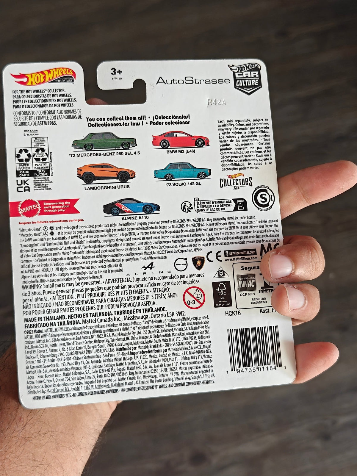Premium Hot Wheels Lamborghini URUS - Auto Strasse (Imported) - Kinder Logs
