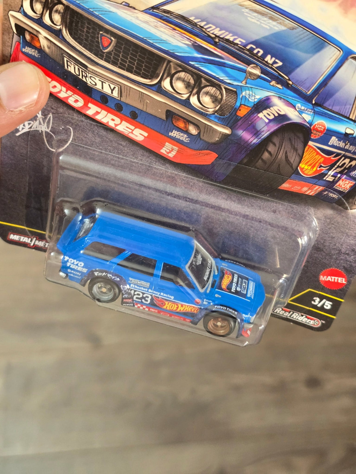 Premium Hot Wheels Mad Mike Mazda RX - 3 Wagon - Ronin Run II (Imported) - Kinder Logs