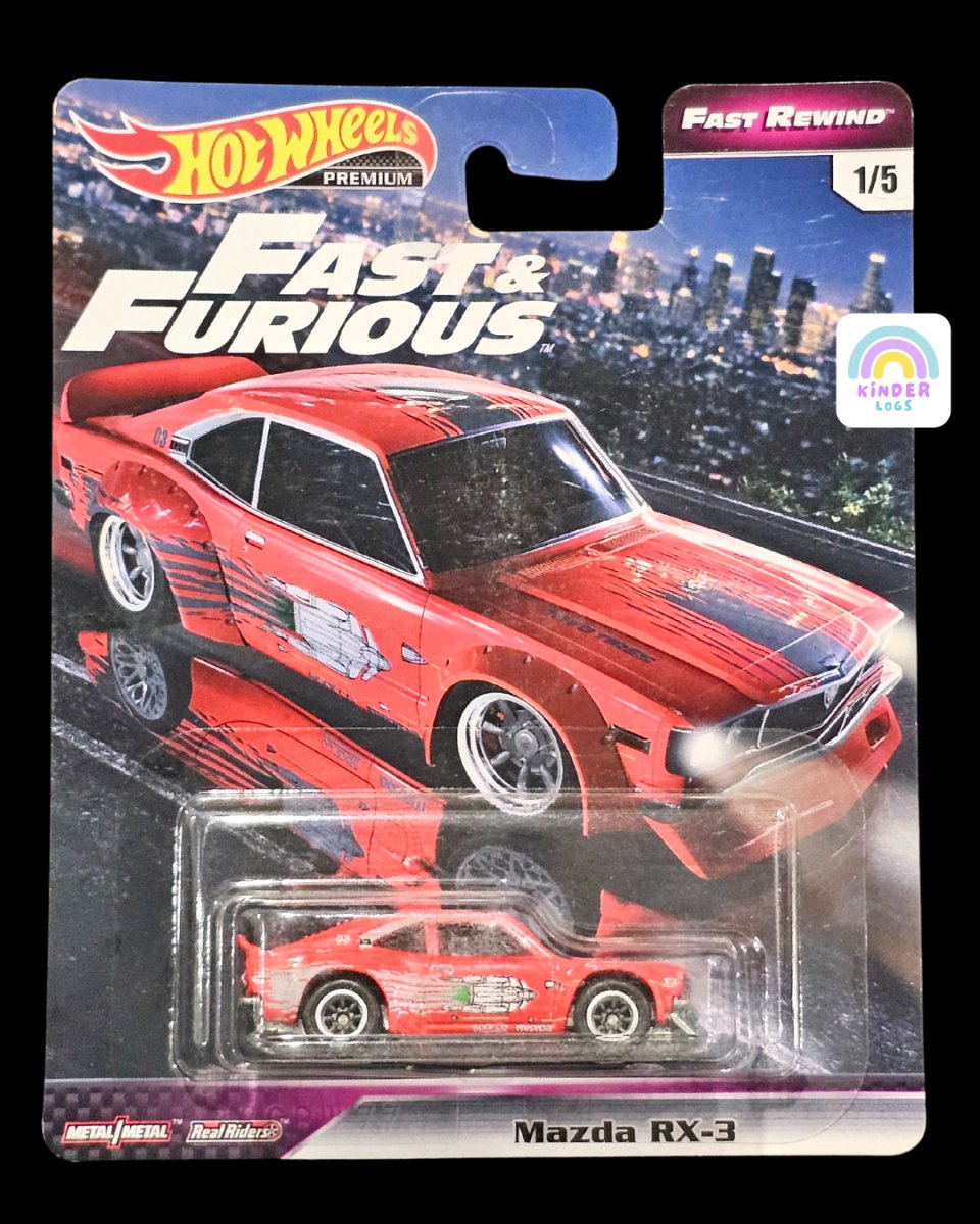 Premium Hot Wheels Mazda RX - 3 - Fast & Furious - Kinder Logs