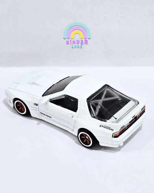 Premium Hot Wheels Mazda RX7 FC Pandem - White (Uncarded) - Kinder Logs