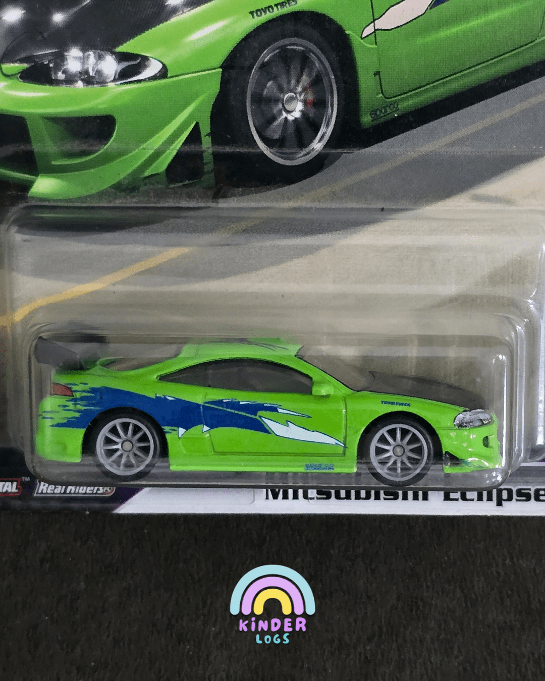 Premium Hot Wheels Mitsubishi Eclipse - Fast Stars - F&F (Imported) - Kinder Logs