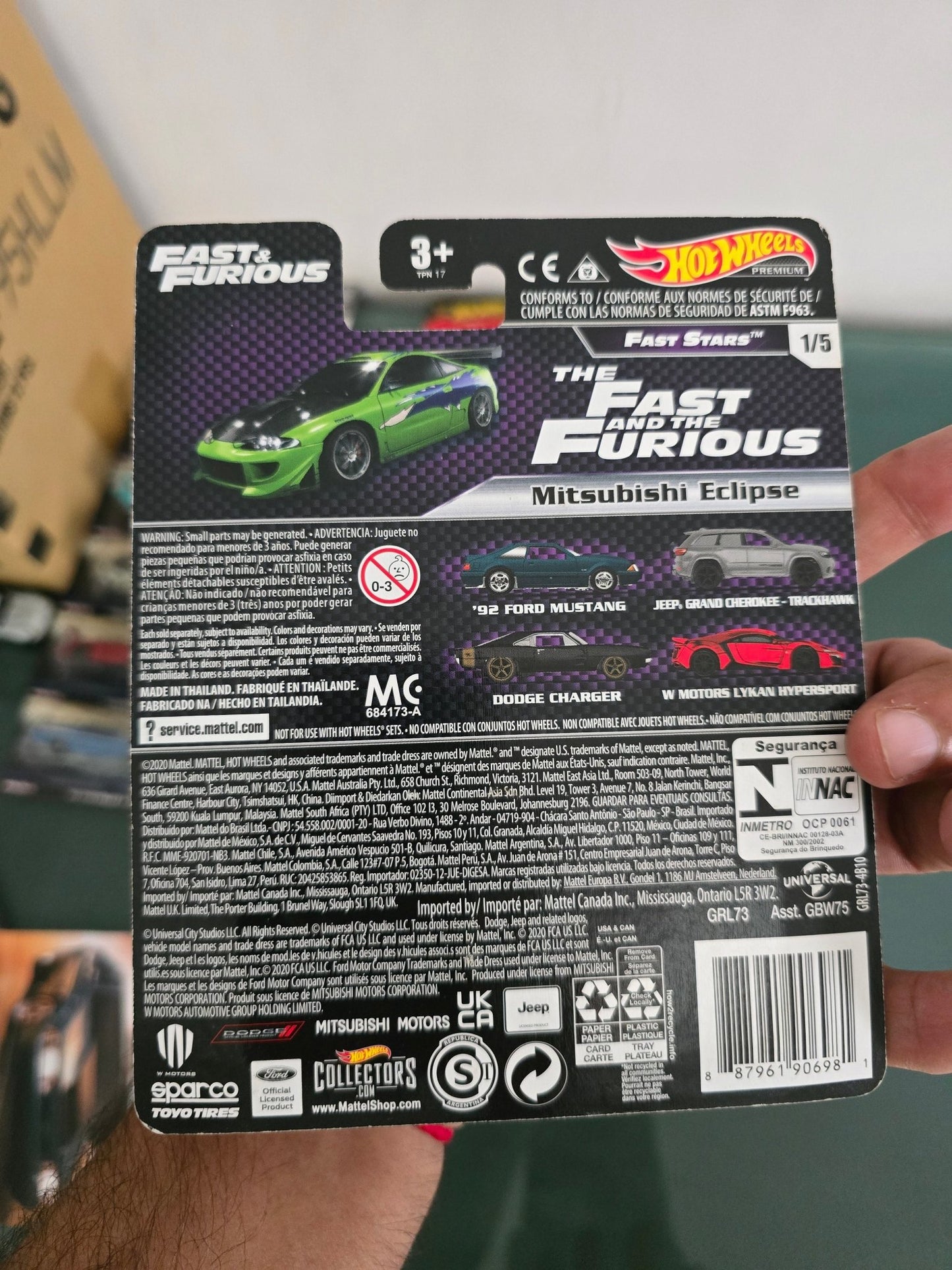 Premium Hot Wheels Mitsubishi Eclipse - Fast Stars - F&F (Imported) - Kinder Logs