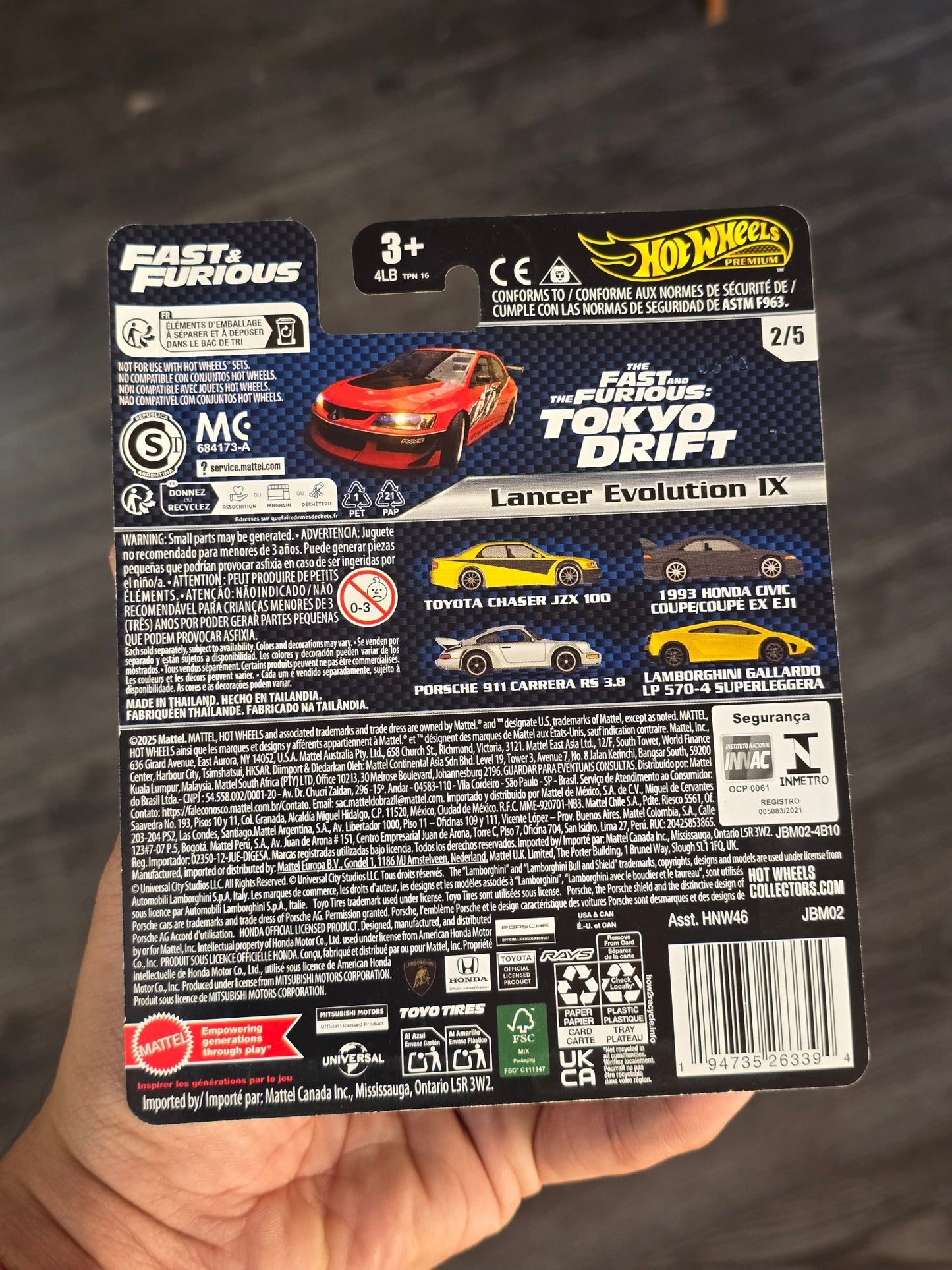Premium Hot Wheels Mitsubishi Lancer Evolution IX - Fast & Furious (Imported) - Kinder Logs