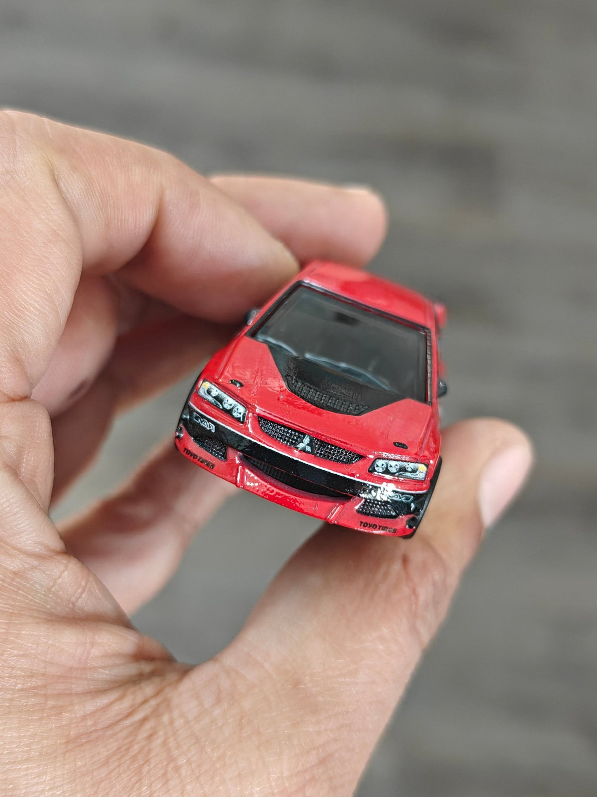 Premium Hot Wheels Mitsubishi Lancer Evolution IX - Red (Uncarded - New) - Kinder Logs