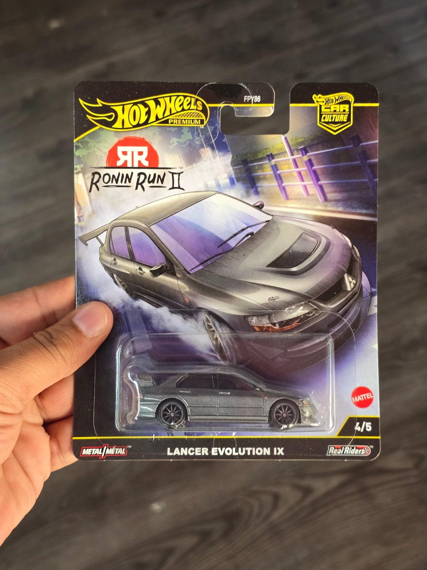 Premium Hot Wheels Mitsubishi Lancer Evolution IX - Ronin Run II (Imported) - Kinder Logs
