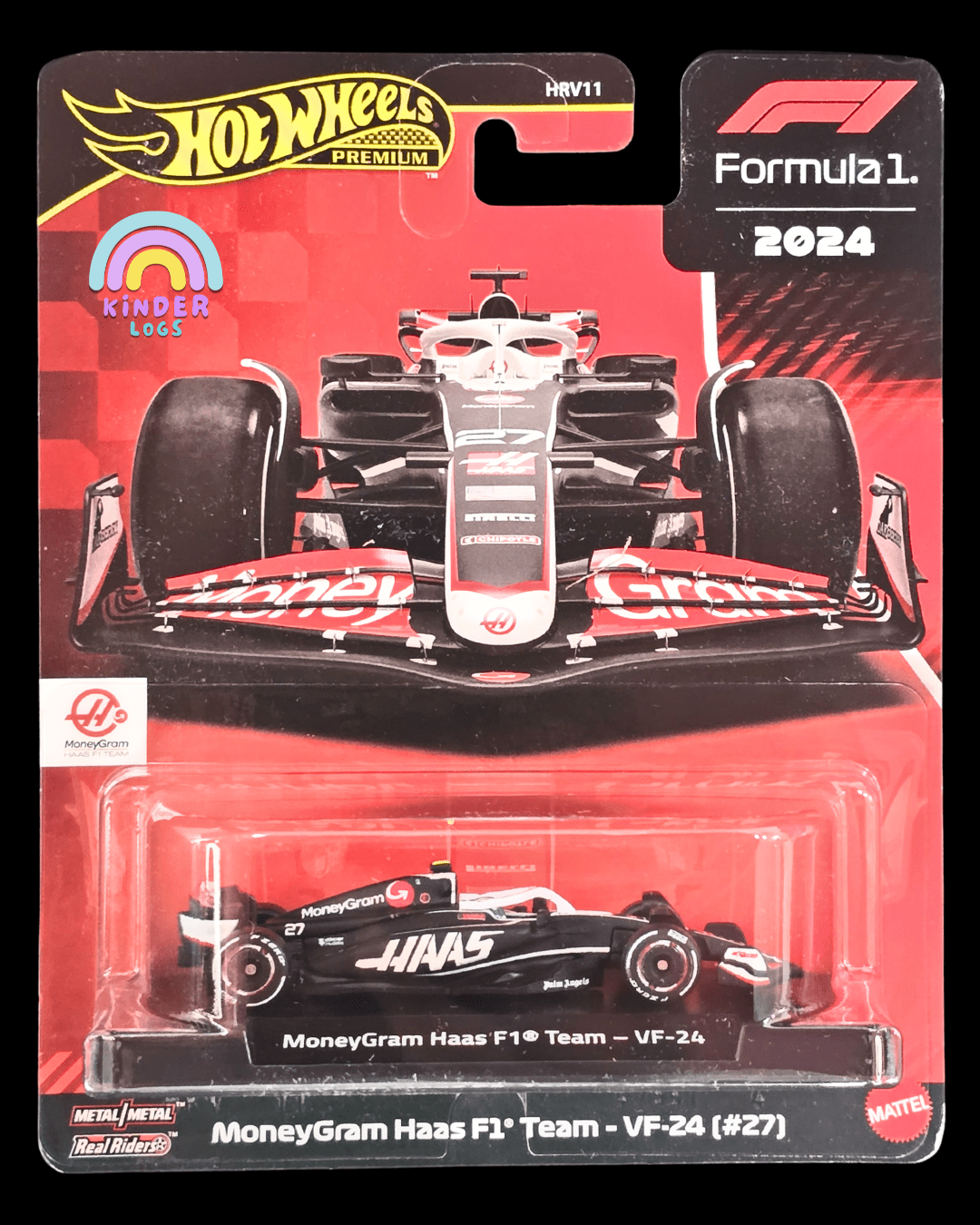 Premium Hot Wheels MoneyGram Haas F1 Team - VF - 24 (27) - Imported - Kinder Logs