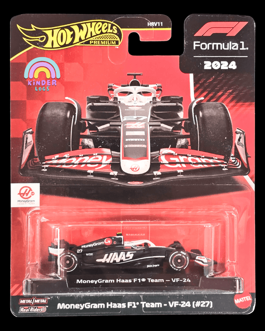 Premium Hot Wheels MoneyGram Haas F1 Team - VF - 24 (27) - Imported - Kinder Logs