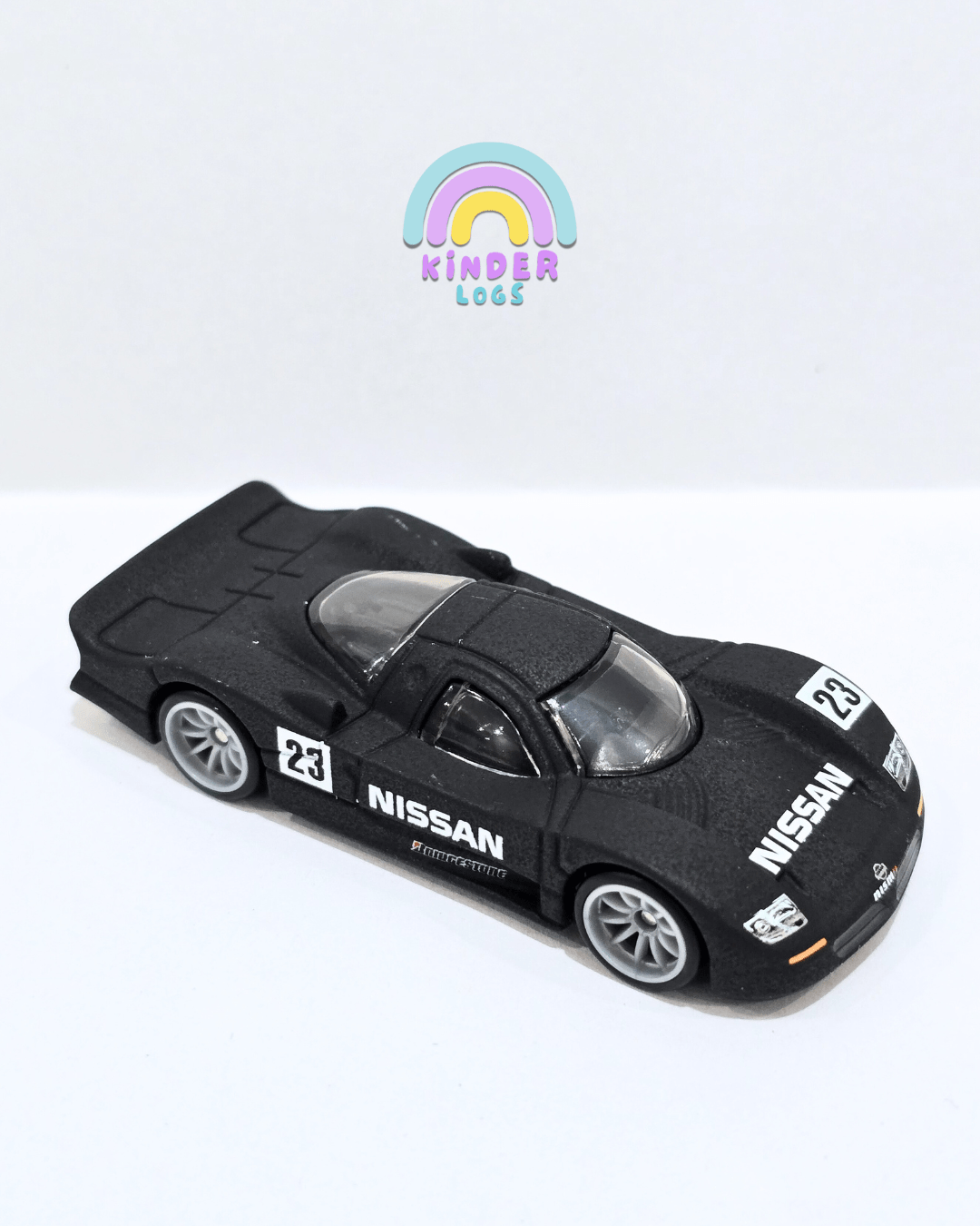 Premium Hot Wheels Nissan R390 GT1 - Matte Black (Uncarded) - Kinder Logs