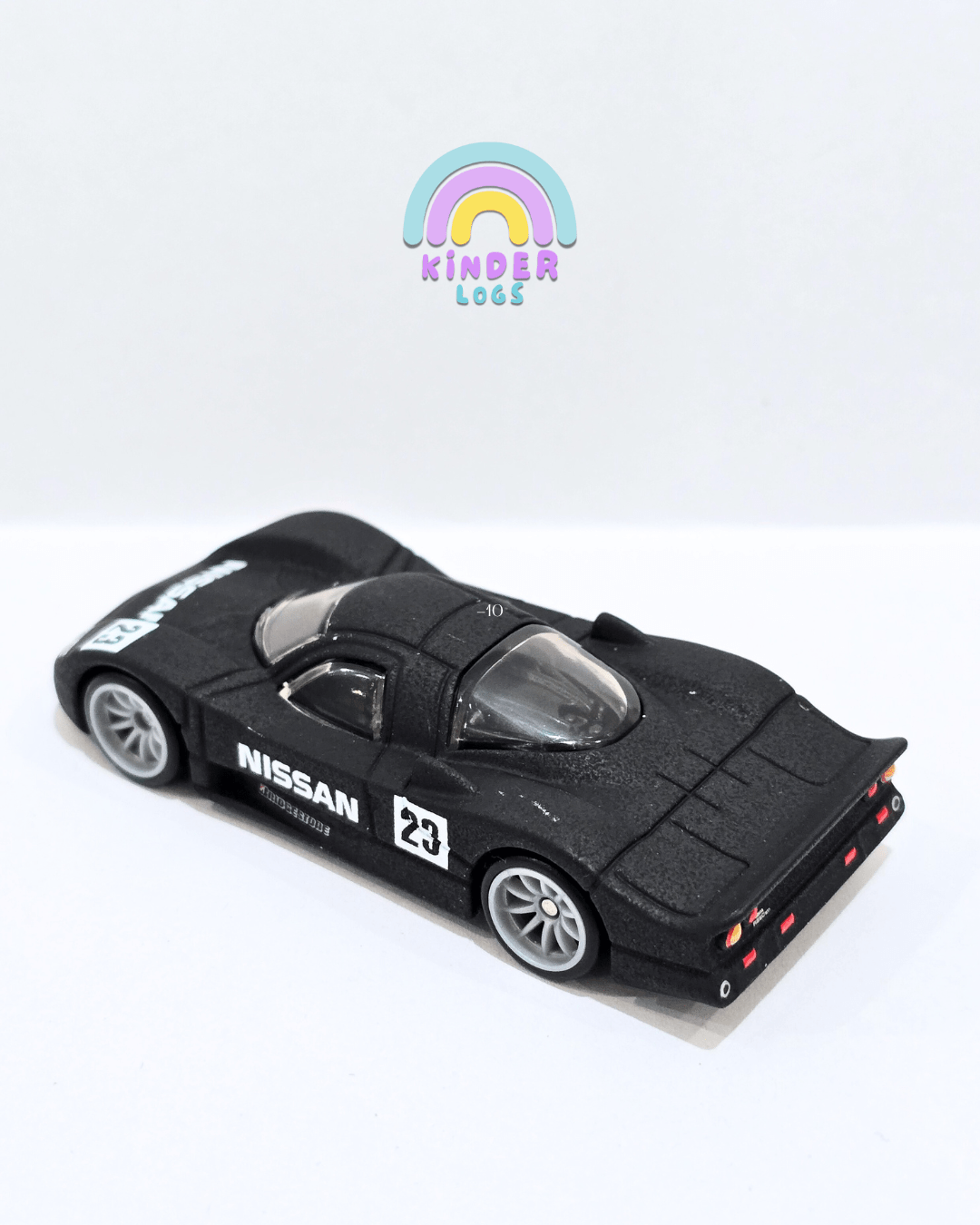 Premium Hot Wheels Nissan R390 GT1 - Matte Black (Uncarded) - Kinder Logs