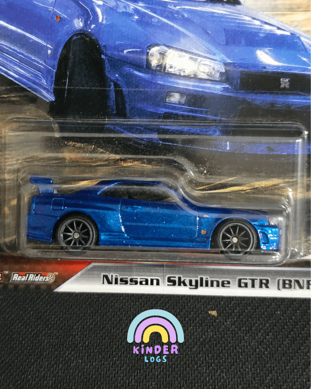 Premium Hot Wheels Nissan Skyline GTR (BNR34) - Fast And Furious - Kinder Logs