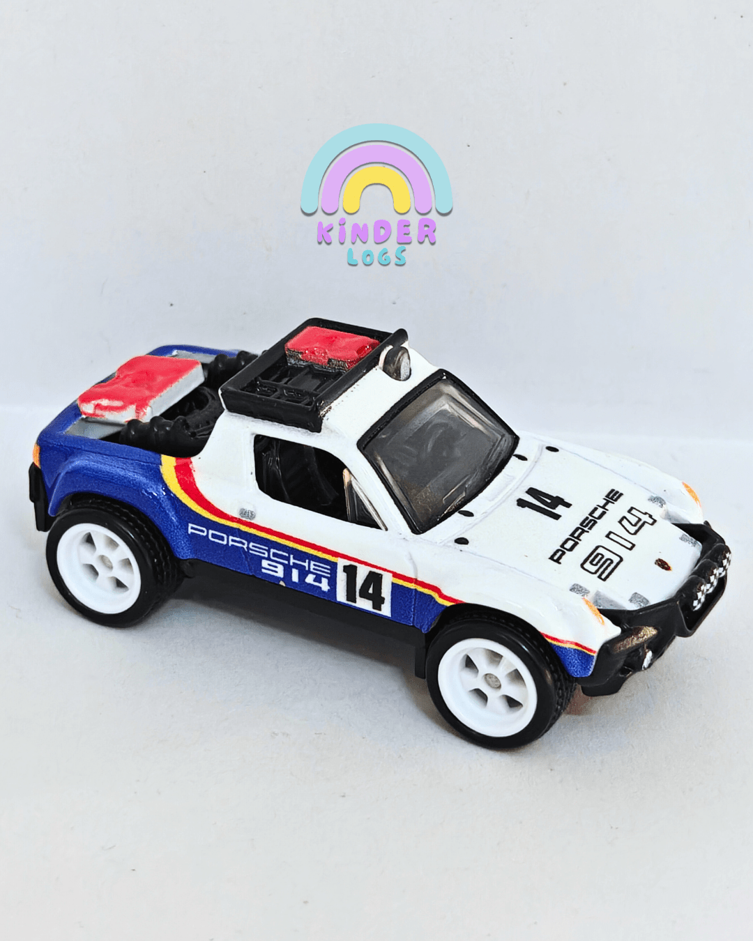 Premium Hot Wheels Porsche 914 Safari - White (Uncarded - New) - Kinder Logs