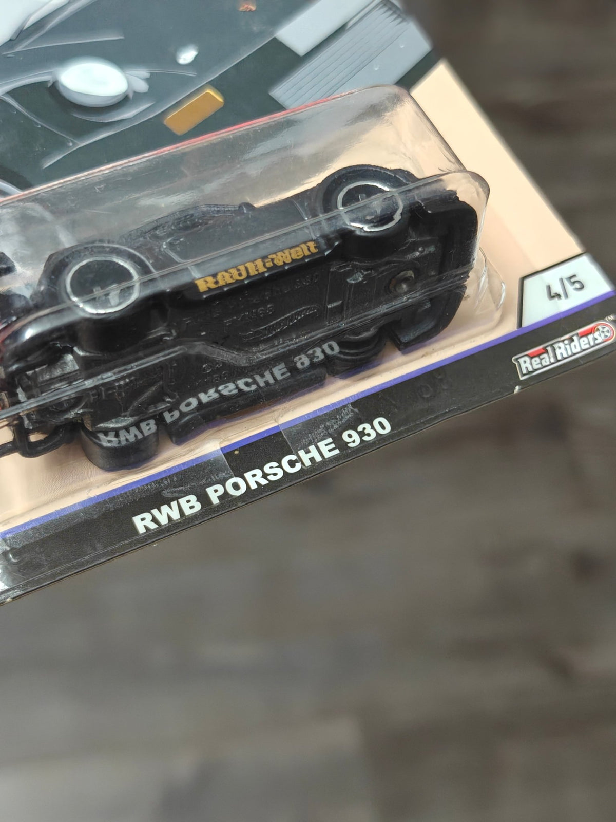 Premium Hot Wheels RWB Porsche 930 Silhouettes - Black (Slightly Creased Card) - Kinder Logs