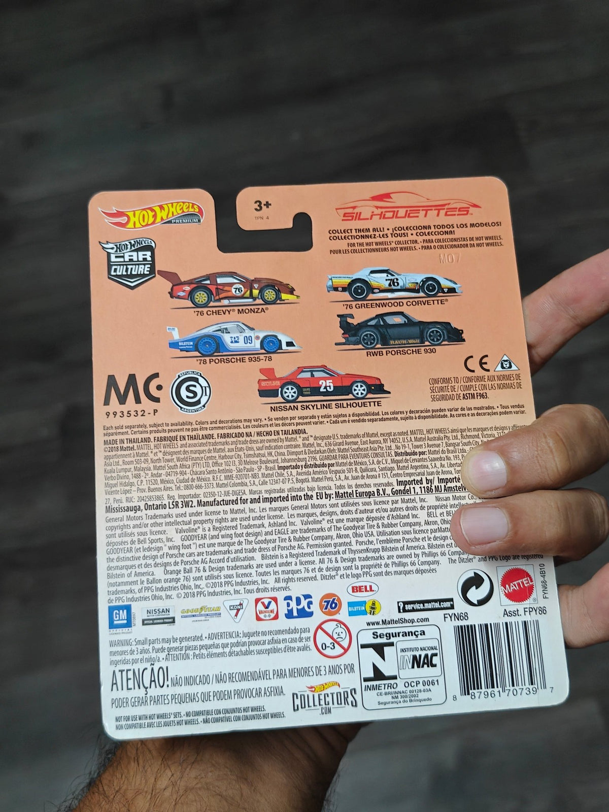 Premium Hot Wheels RWB Porsche 930 Silhouettes - Black (Slightly Creased Card) - Kinder Logs