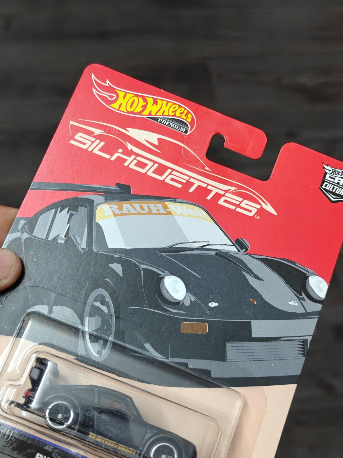 Premium Hot Wheels RWB Porsche 930 Silhouettes - Black (Slightly Creased Card) - Kinder Logs