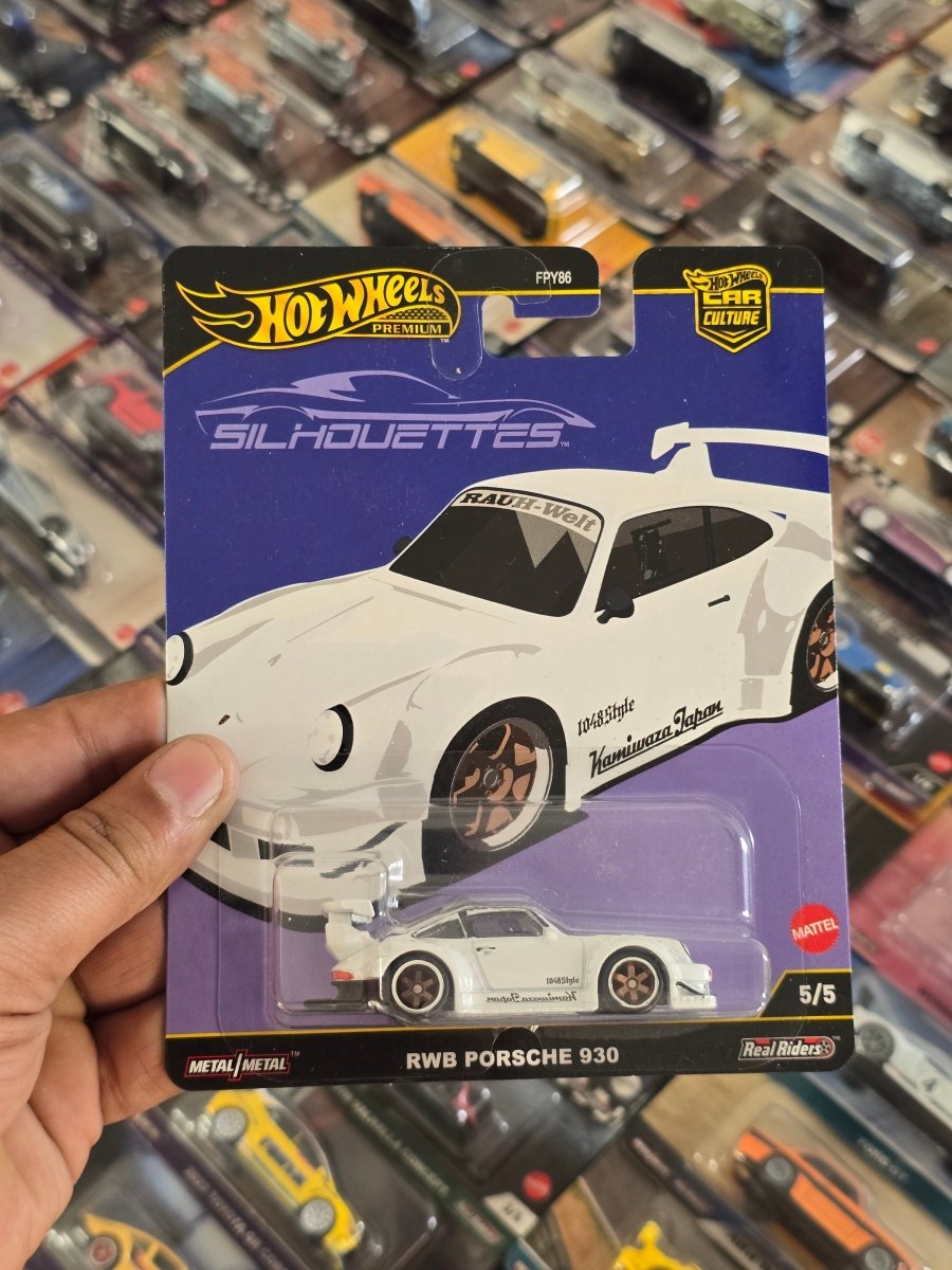Premium Hot Wheels RWB Porsche 930 Silhouettes - White (Imported) - Kinder Logs