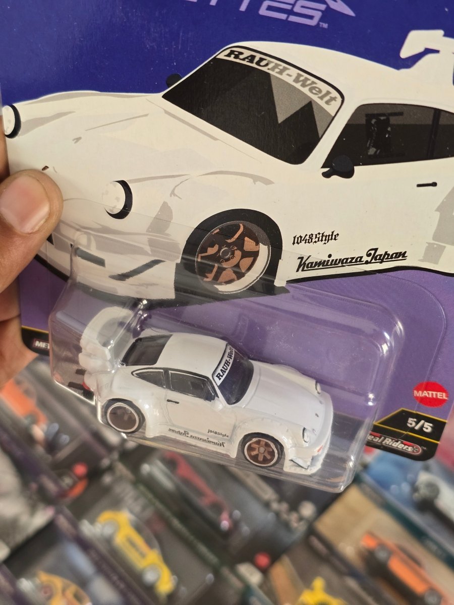 Premium Hot Wheels RWB Porsche 930 Silhouettes - White (Imported) - Kinder Logs