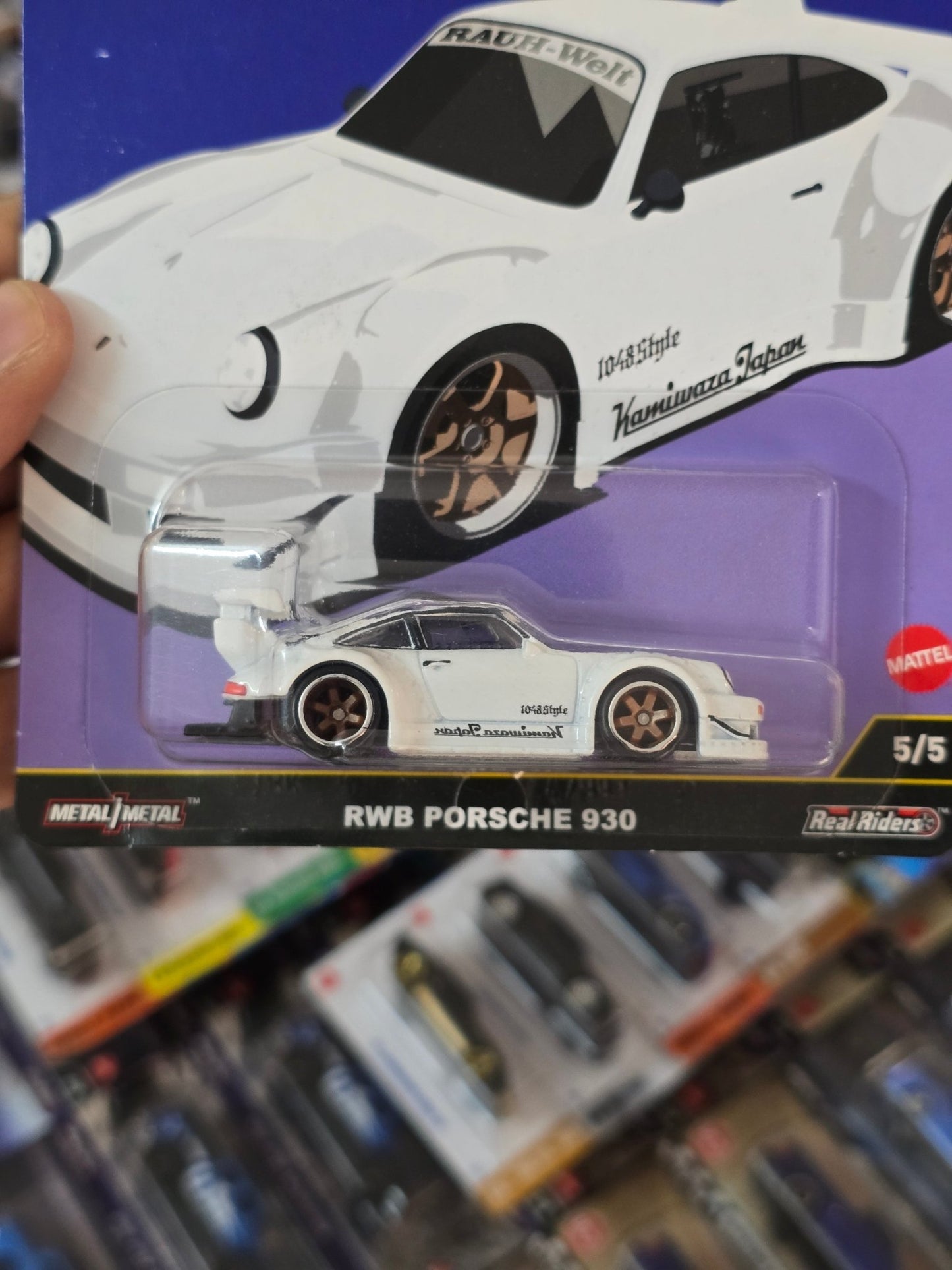 Premium Hot Wheels RWB Porsche 930 Silhouettes - White (Imported) - Kinder Logs