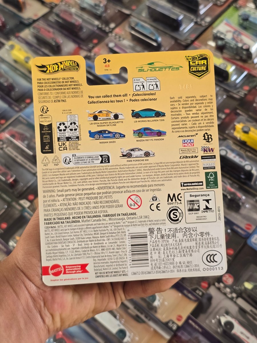 Premium Hot Wheels RWB Porsche 930 Silhouettes - White (Imported) - Kinder Logs