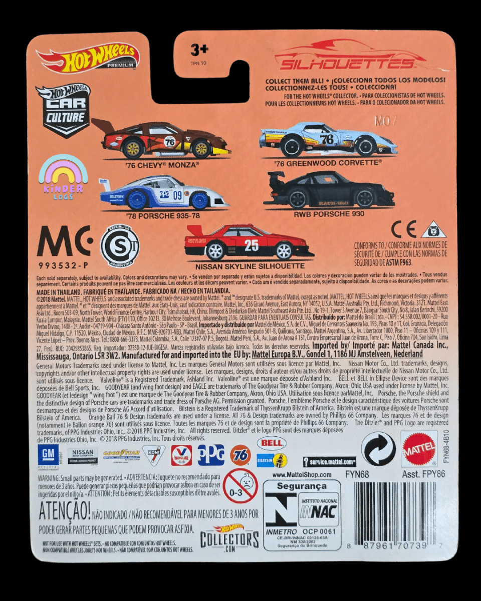 Premium Hot Wheels - Silhouettes - RWB Porsche 930 (Imported) - Kinder Logs