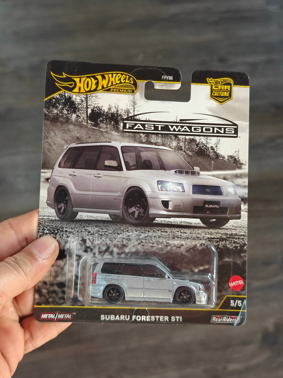 Premium Hot Wheels Subaru Forester STI - Fast Wagons (Imported) - Kinder Logs