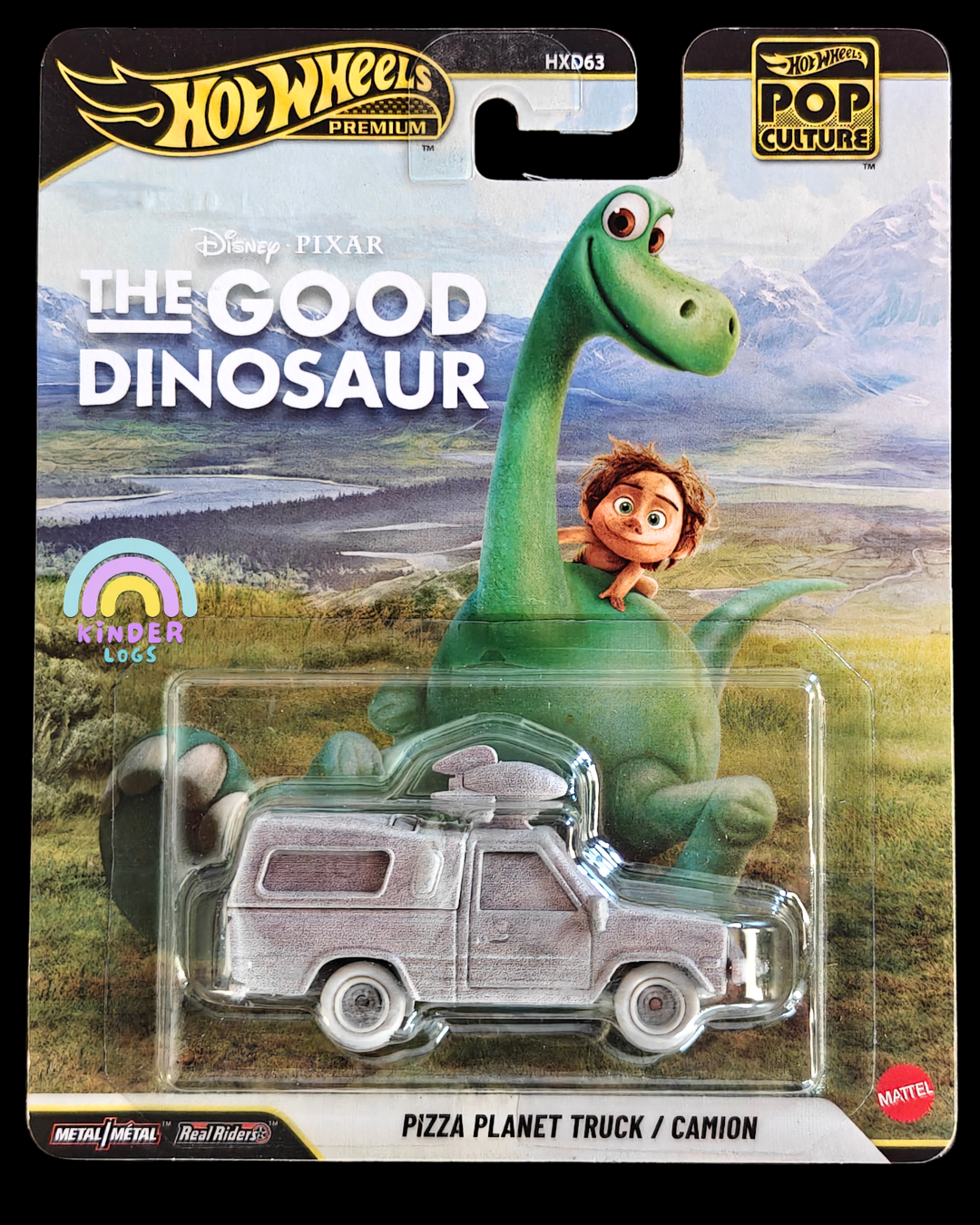 Premium Hot Wheels 'The Good Dinosaur' Pizza Planet Truck (Imported) - Kinder Logs