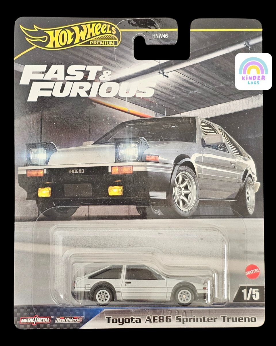 Premium Hot Wheels Toyota AE86 Sprinter Trueno - Fast And Furious - Kinder Logs
