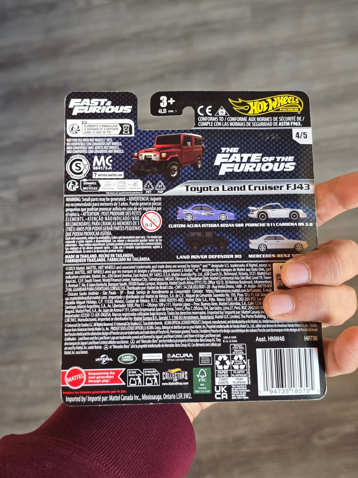 Premium Hot Wheels Toyota Land Cruiser FJ43 - Fast & Furious (Imported) - Kinder Logs