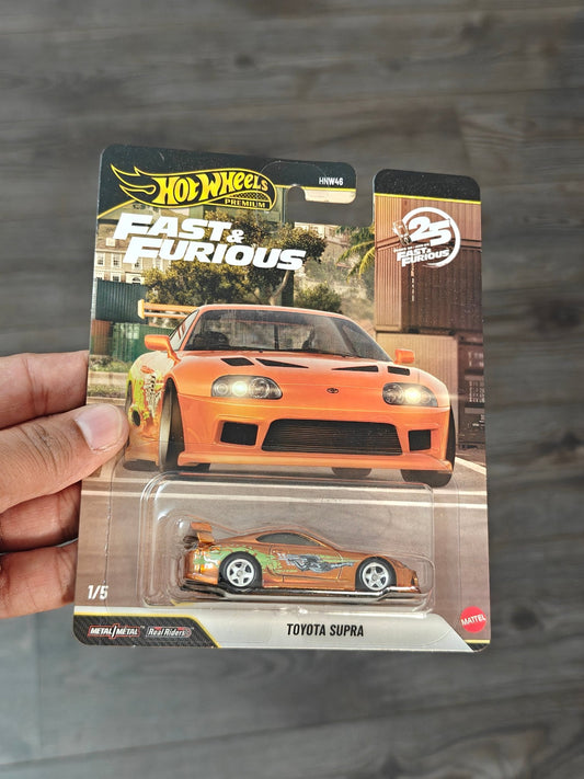 Premium Hot Wheels Toyota Supra - Fast & Furious 25 Years (Imported) - Kinder Logs