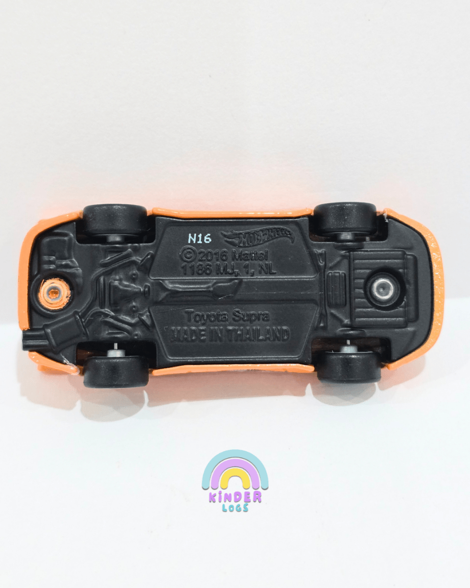 Premium Hot Wheels Toyota Supra - Orange (Uncarded) - Kinder Logs
