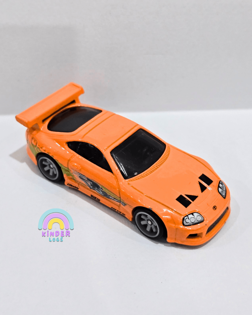 Premium Hot Wheels Toyota Supra - Orange (Uncarded) - Kinder Logs