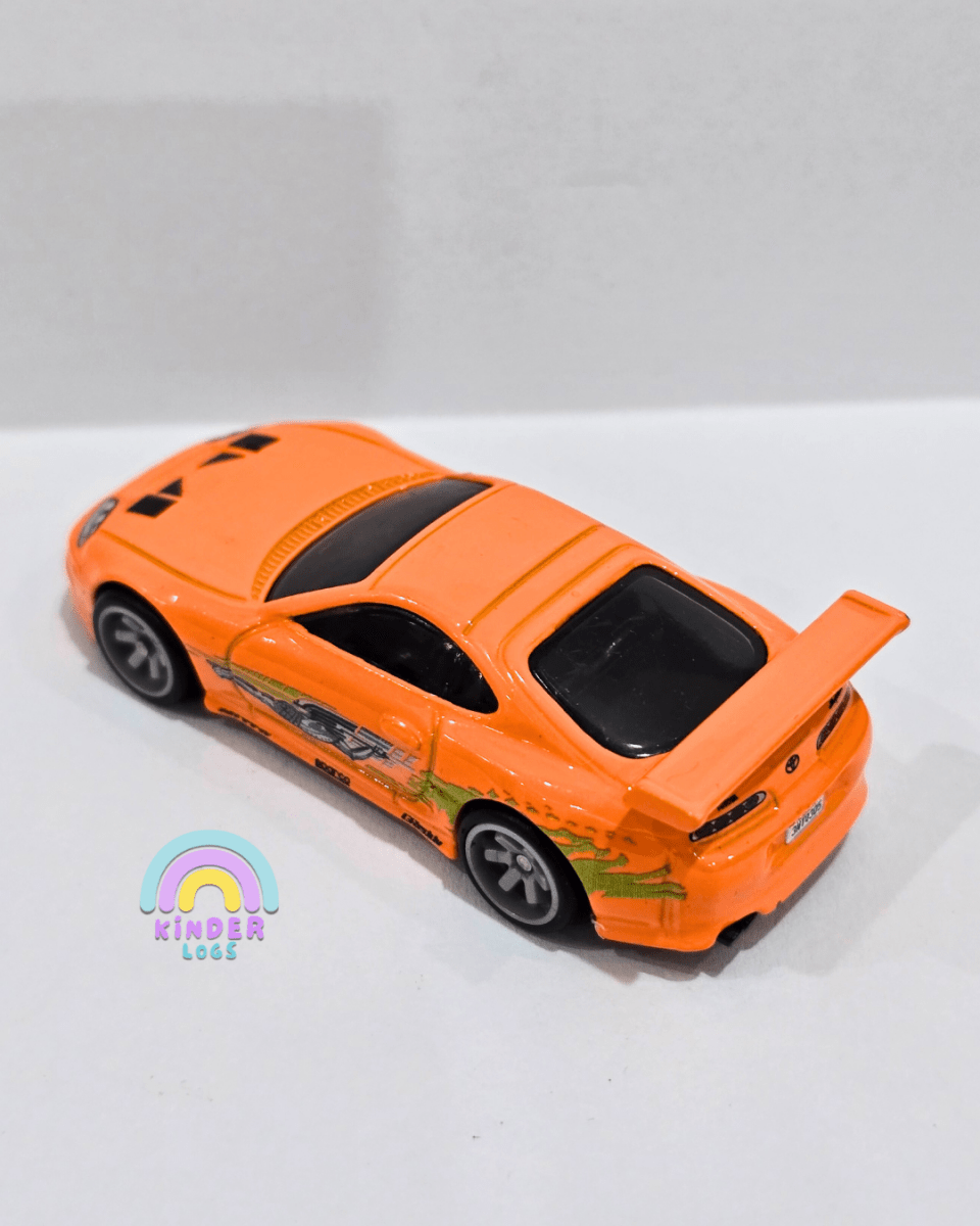 Premium Hot Wheels Toyota Supra - Orange (Uncarded) - Kinder Logs