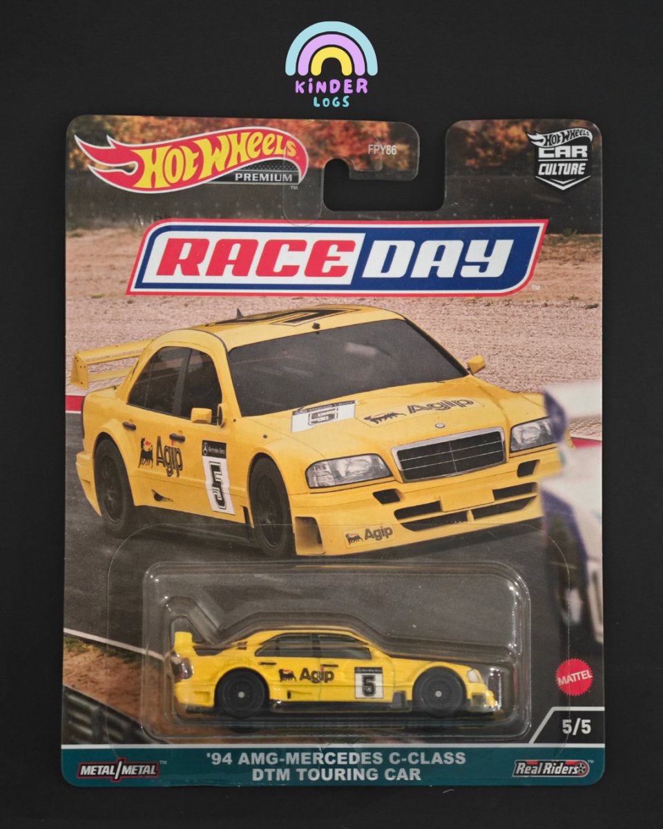 Race Day Hot Wheels 1994 Mercedes AMG C - Class DTM Touring Car - Kinder Logs