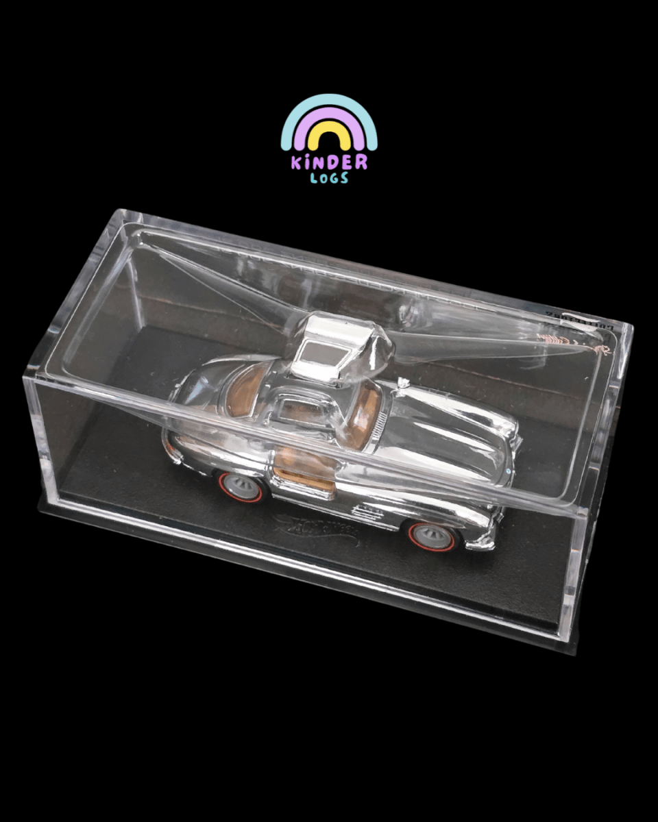 RLC Hot Wheels 1955 Mercedes - Benz 300 SL Special Edition (Silver Chrome) - Kinder Logs