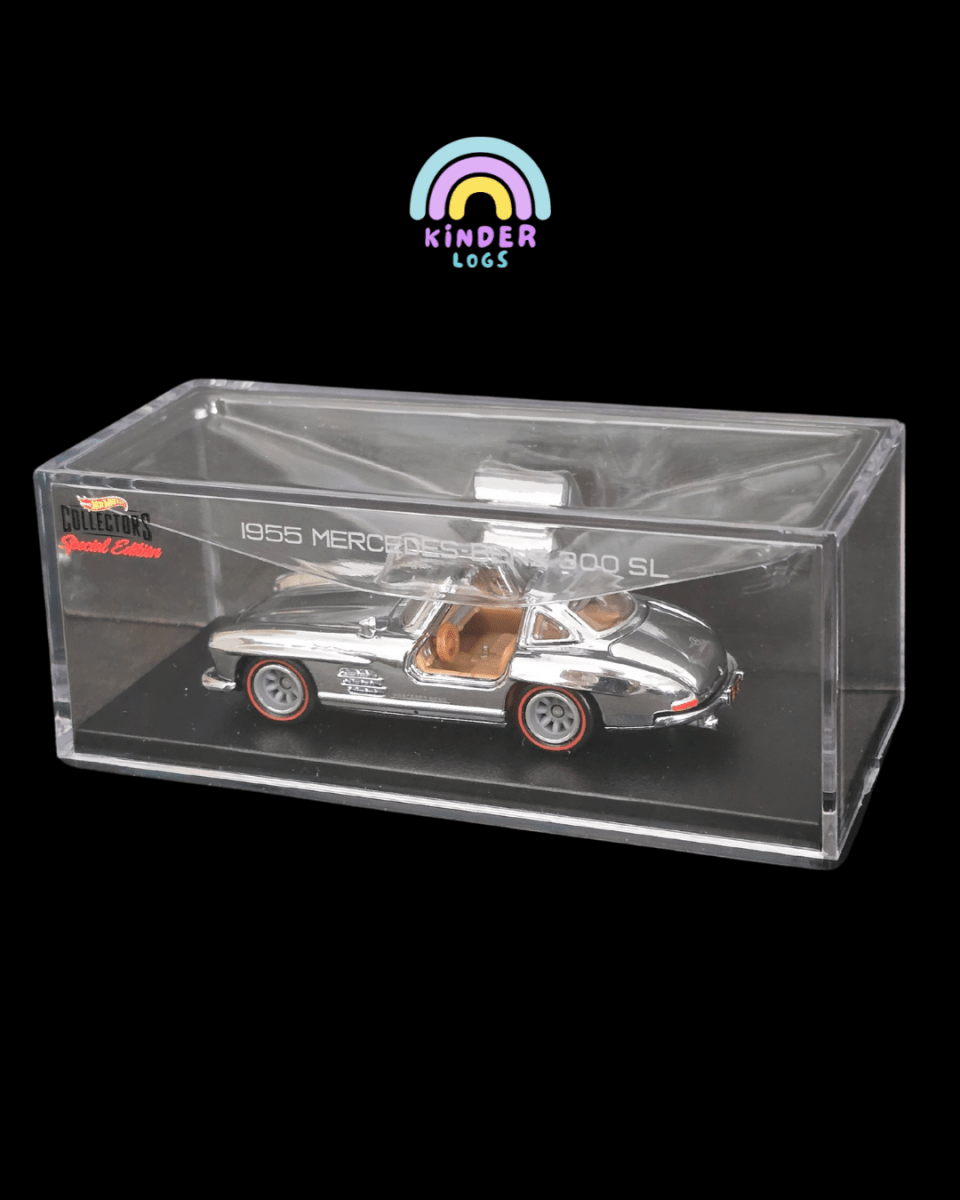 RLC Hot Wheels 1955 Mercedes - Benz 300 SL Special Edition (Silver Chrome) - Kinder Logs