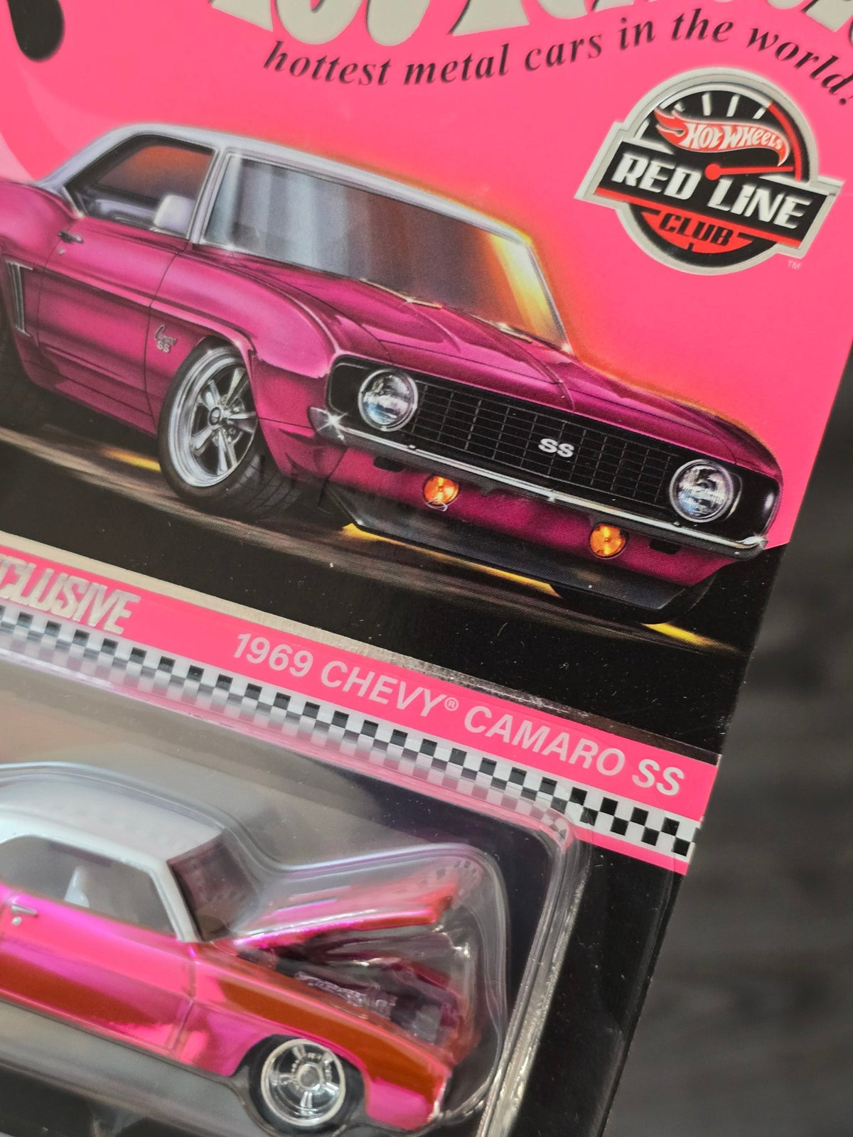 RLC Hot Wheels 1969 Chevy Camaro SS (Spectraflame Pink) - Kinder Logs