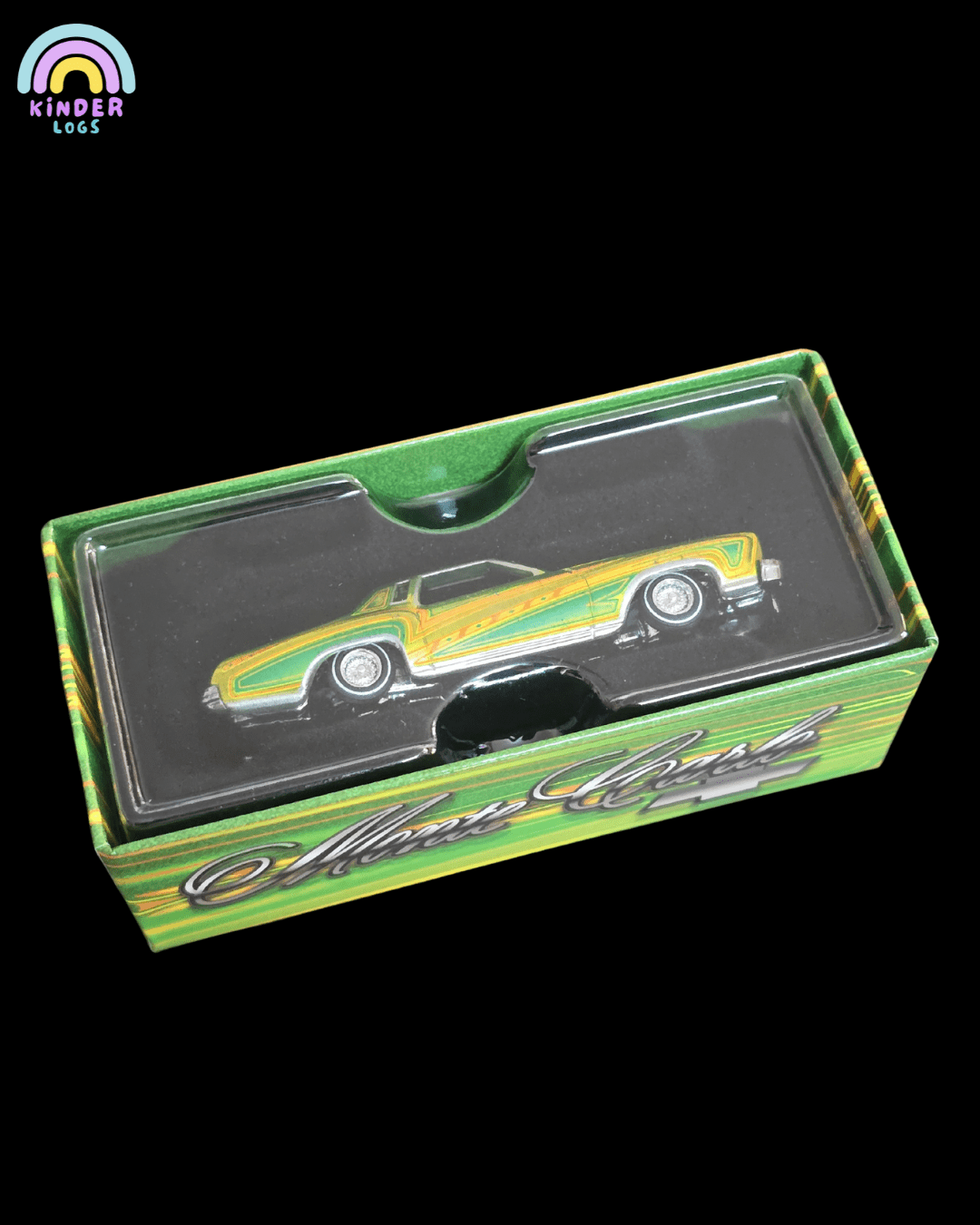 RLC Hot Wheels 1975 Chevrolet Monte Carlo (Spectraflame Antifreeze) - Kinder Logs