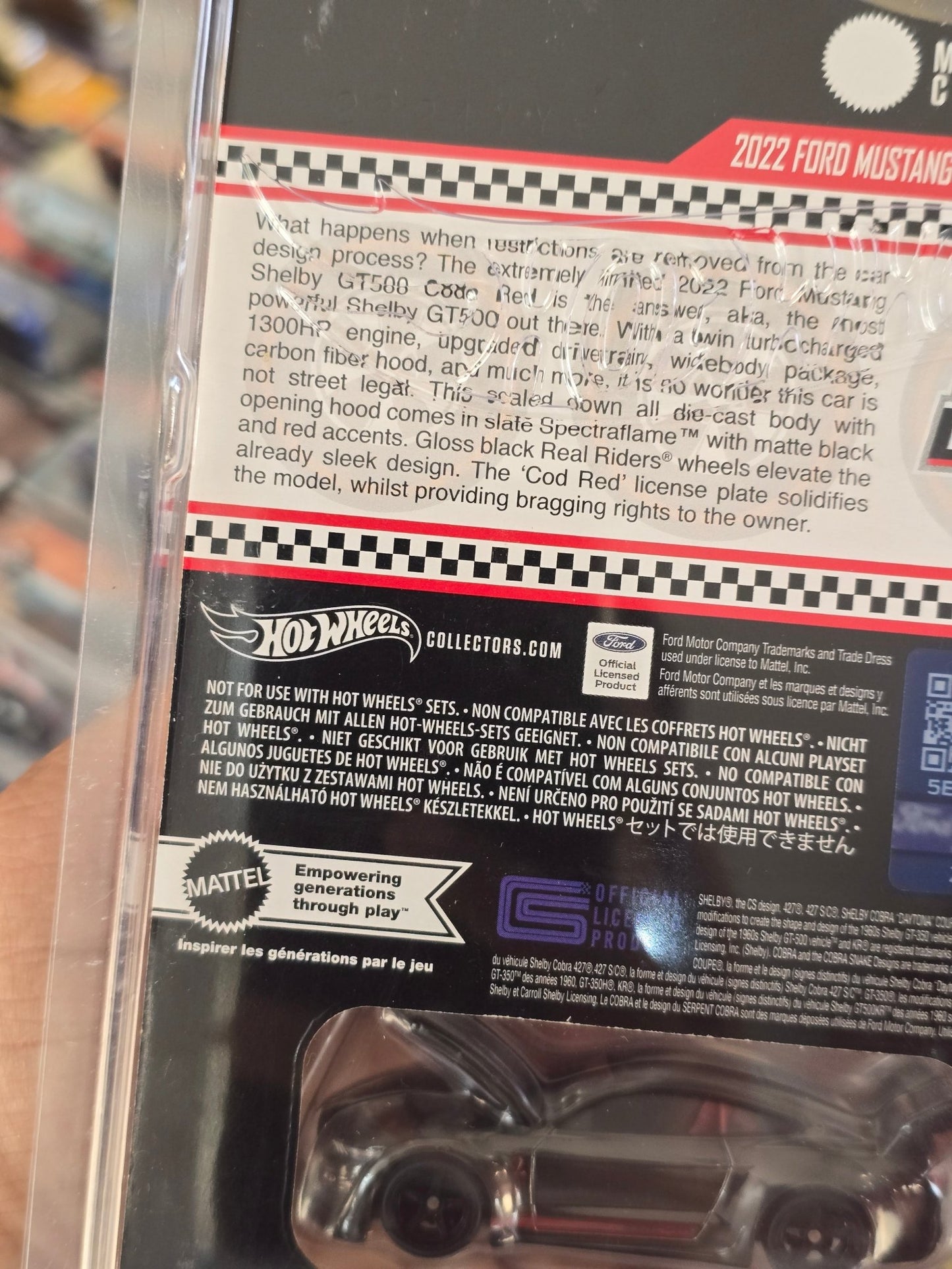 RLC Hot Wheels 2022 Ford Mustang Shelby GT500 Code Red - Kinder Logs