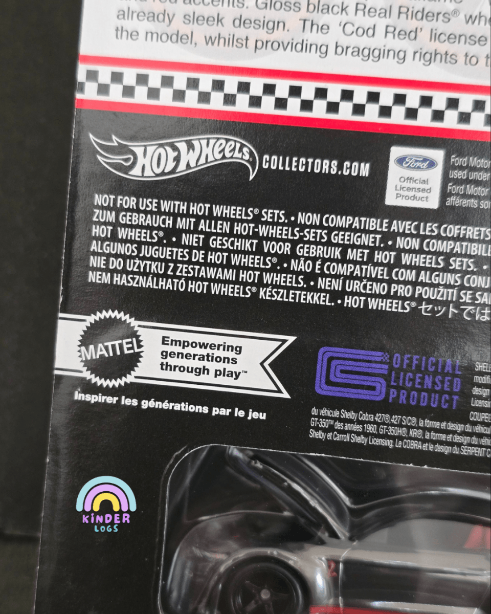 RLC Hot Wheels 2022 Ford Mustang Shelby GT500 Code Red - Kinder Logs