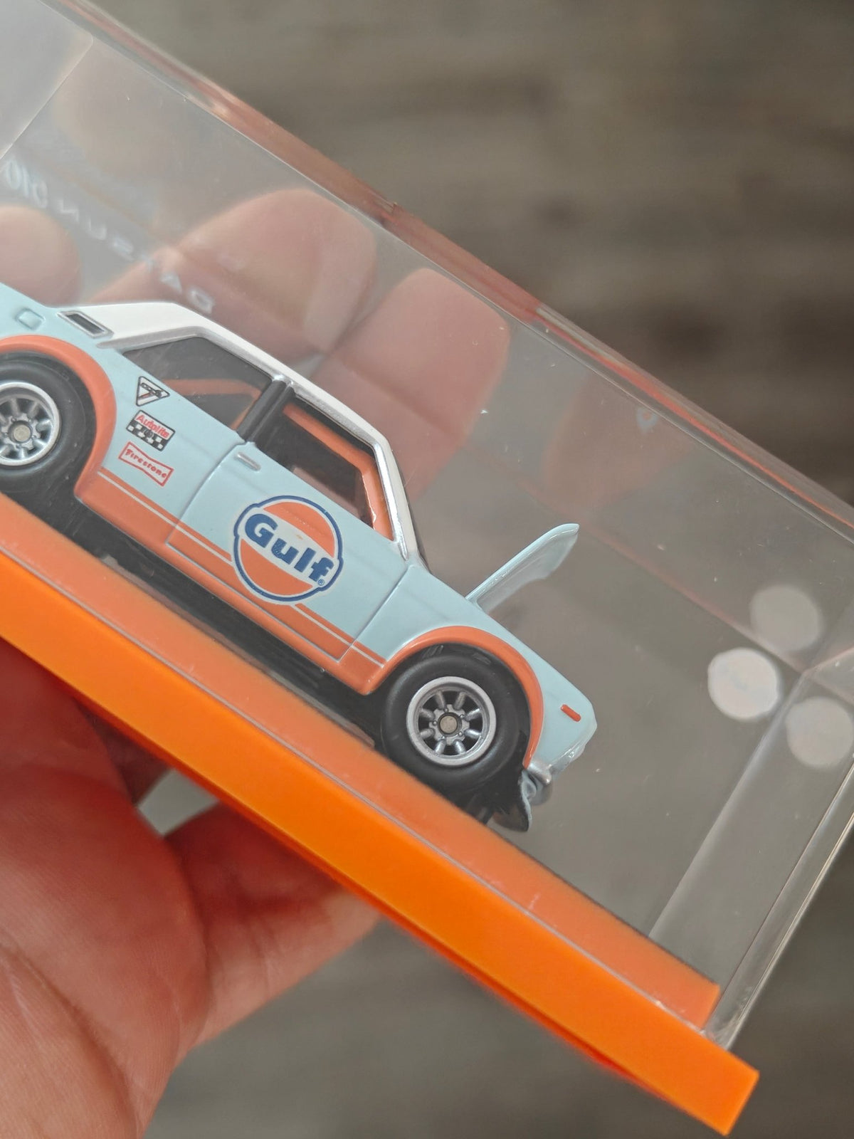 RLC Hot Wheels Datsun 510 Gulf Edition (Blue-Orange) - Kinder Logs
