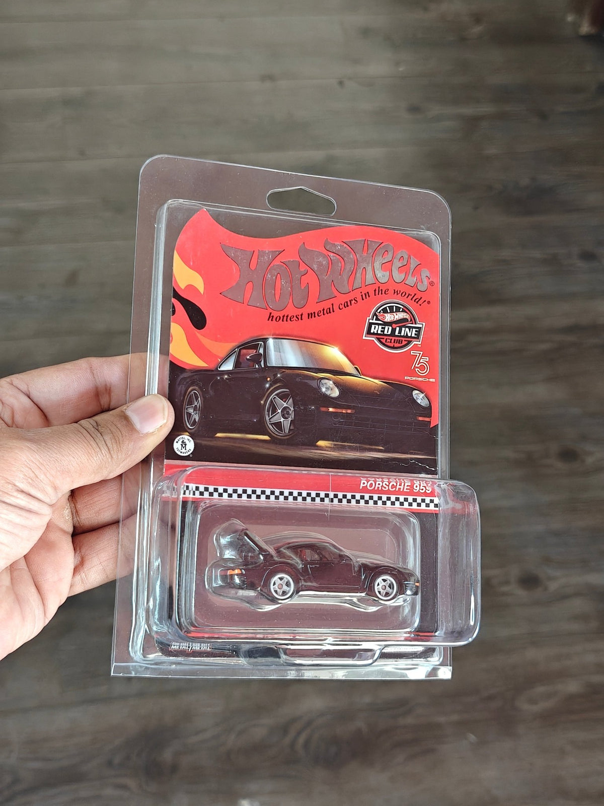 RLC Hot Wheels Porsche 959 - Creased Card (Black) - Kinder Logs