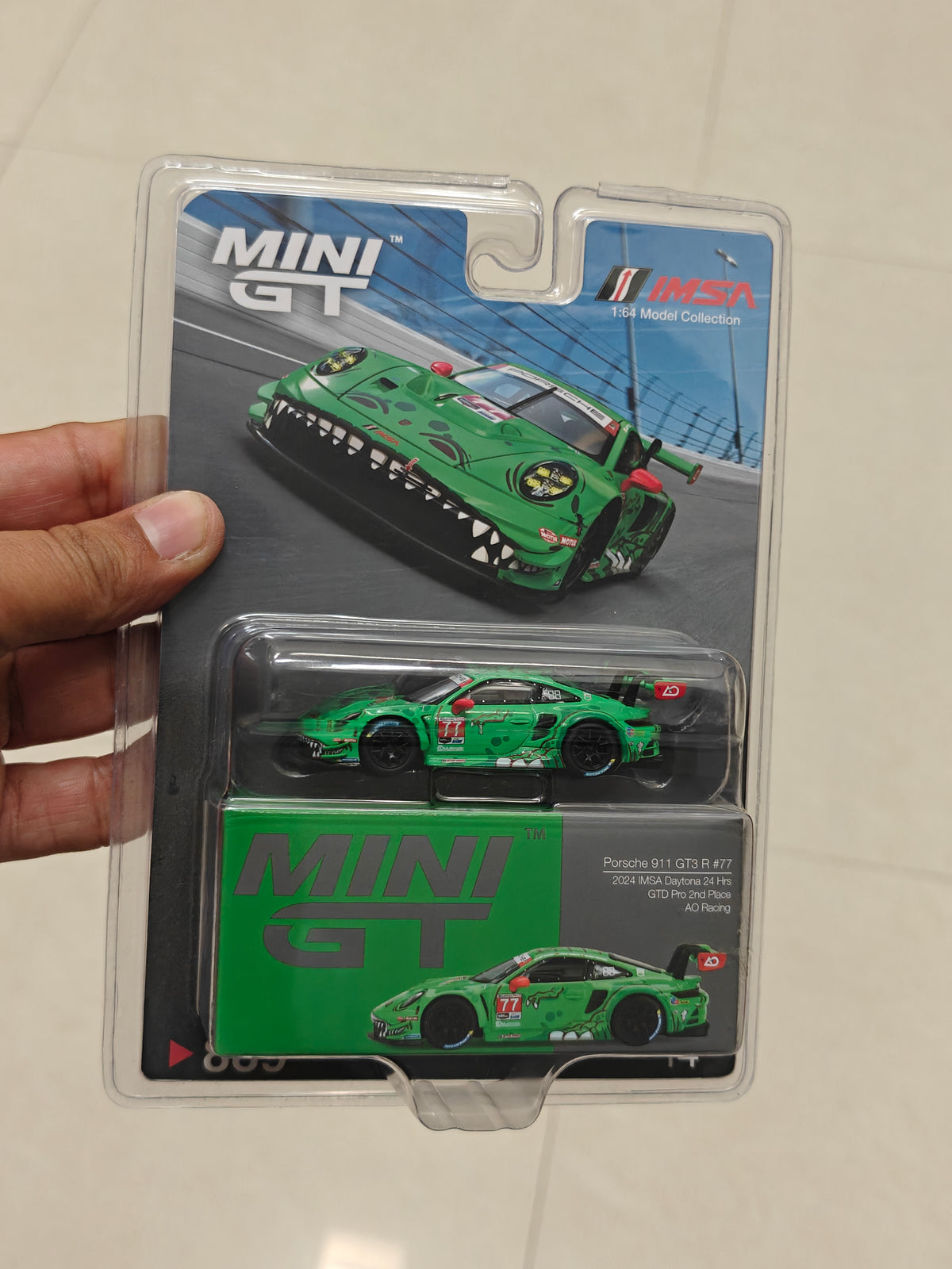 Mini GT Rexy Porsche 911 GT3 R #77 AO Racing #889 (GTD Pro 2nd Place)
