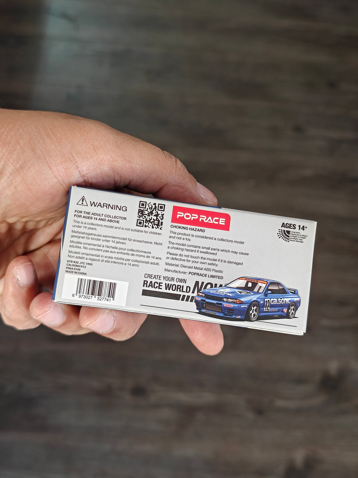 Pop Race Nissan Skyline GT-R R32 JTC 1990 (Open Box)