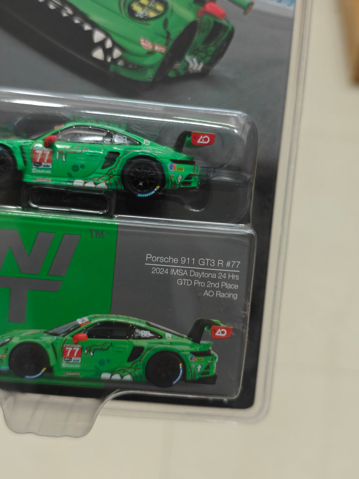 Mini GT Rexy Porsche 911 GT3 R #77 AO Racing #889 (GTD Pro 2nd Place)